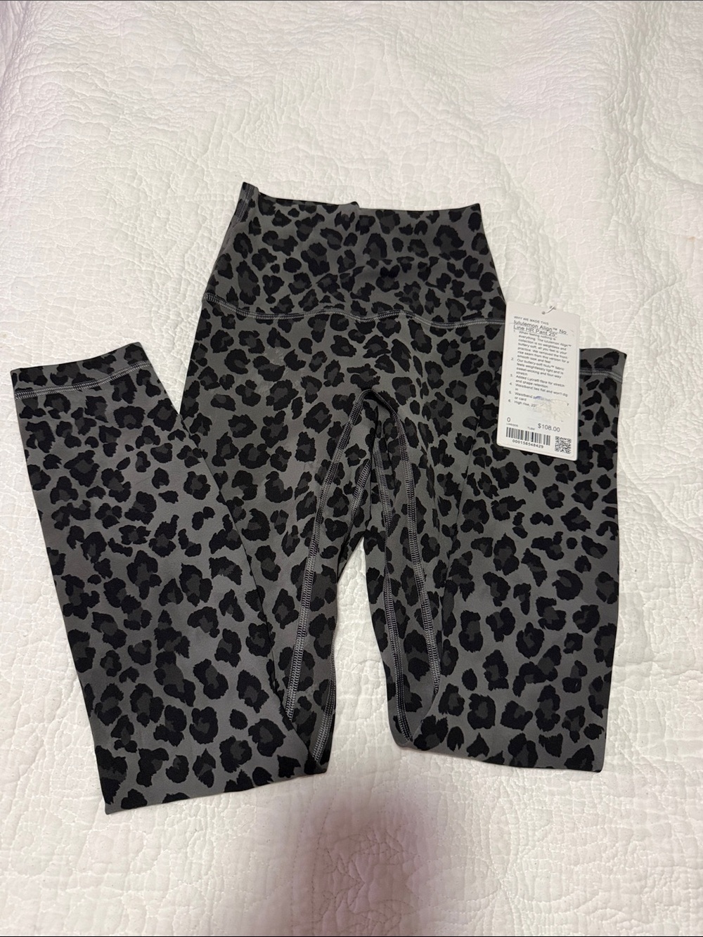 Lululemon Align no line HR pant Print Waist Leggings - Gray and Black